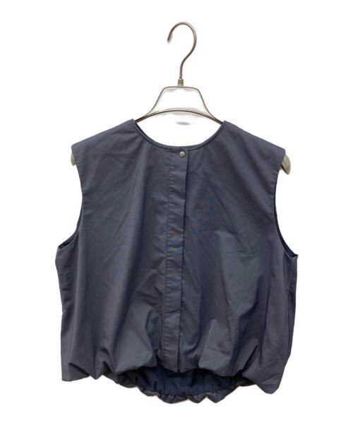 ANAYI（アナイ）ANAYI (アナイ) ストレッチナイロンバルーンジレ ブラウス ブルー サイズ:36の古着・服飾アイテム