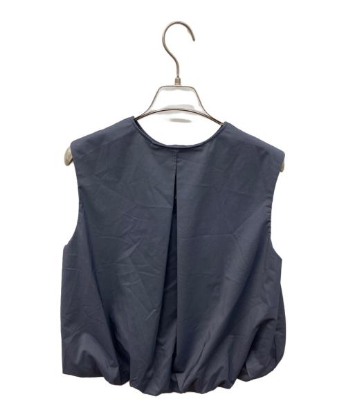ANAYI（アナイ）ANAYI (アナイ) ストレッチナイロンバルーンジレ ブラウス ブルー サイズ:36の古着・服飾アイテム