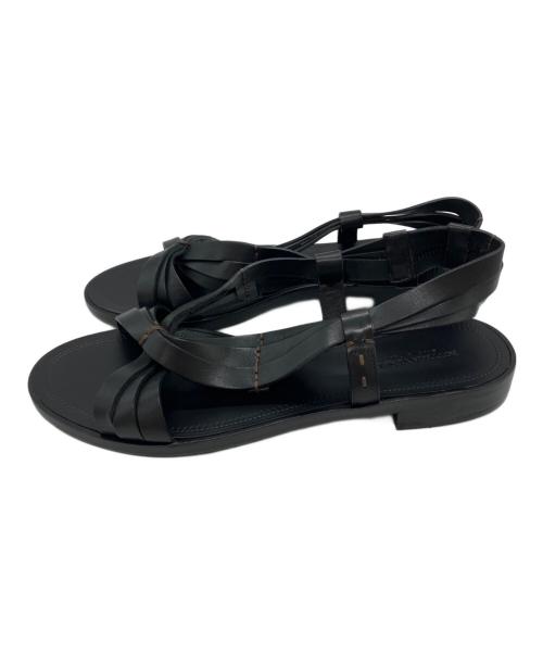 BOTTEGA VENETA（ボッテガベネタ）BOTTEGA VENETA (ボッテガベネタ) レザーサンダル ブラック サイズ:37 1/2の古着・服飾アイテム