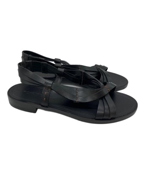 BOTTEGA VENETA（ボッテガベネタ）BOTTEGA VENETA (ボッテガベネタ) レザーサンダル ブラック サイズ:37 1/2の古着・服飾アイテム