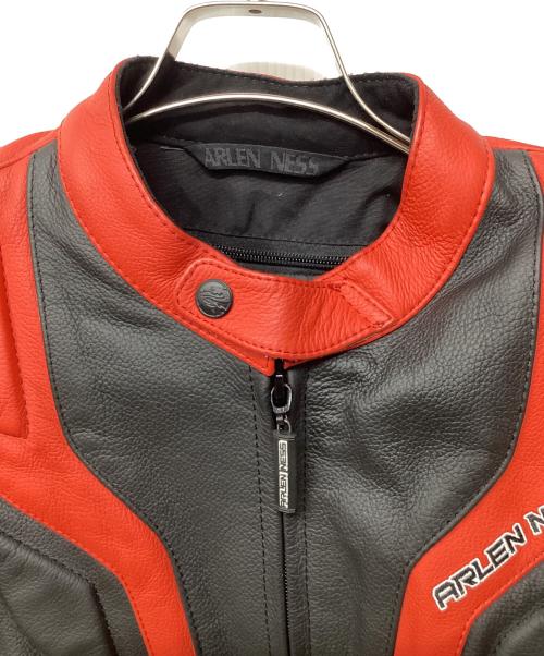 ARLEN NESS（アレンネス）ARLEN NESS (アレンネス) レザープロテクタージャケット レッド サイズ:54の古着・服飾アイテム