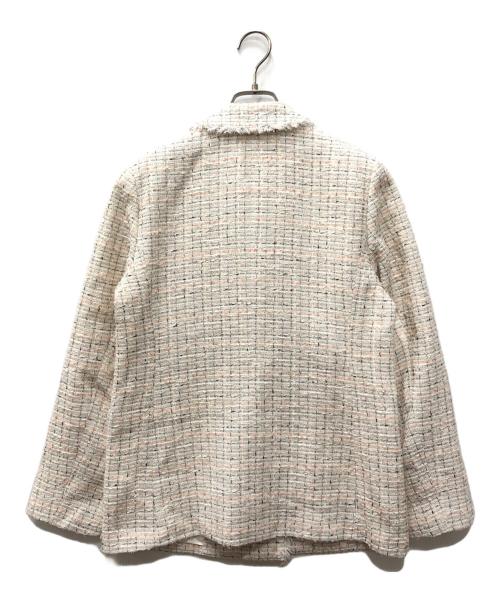 ANAYI（アナイ）ANAYI (アナイ) ミックスツイードダブルジャケット ホワイト×ピンク サイズ:36 未使用品の古着・服飾アイテム