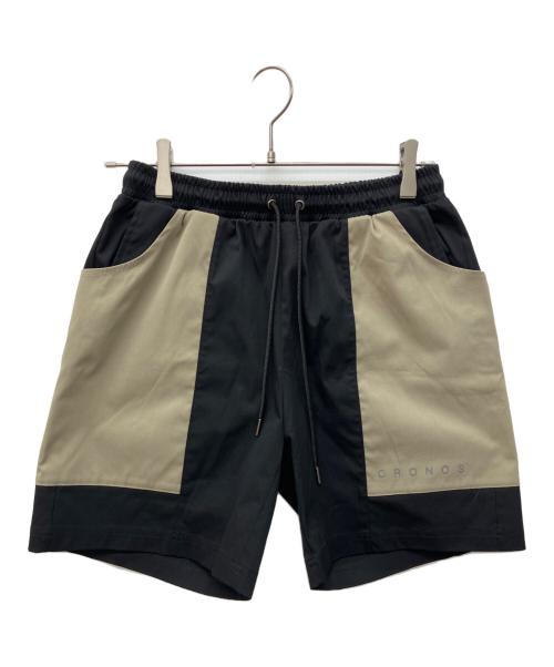 CRONOS（クロノス）CRONOS (クロノス) ハーフパンツ ベージュ×ブラック サイズ:Sの古着・服飾アイテム