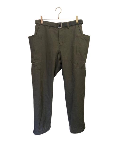 sacai（サカイ）sacai (サカイ) グレンチェックウールパンツ グレー サイズ:1の古着・服飾アイテム