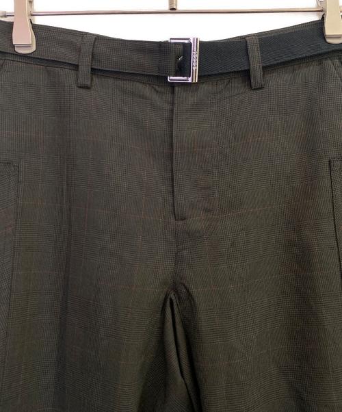 sacai（サカイ）sacai (サカイ) グレンチェックウールパンツ グレー サイズ:1の古着・服飾アイテム