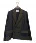 sacai（サカイ）の古着「グレンチェック切替テーラードジャケット」｜グレー×ネイビー