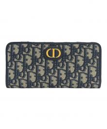 Christian Dior（クリスチャン ディオール）の古着「30 モンテーニュ ヴォワヤジュール ロングウォレット」｜ネイビー・ベージュ