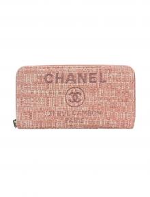 CHANEL（シャネル）の古着「ラウンドファスナー財布」｜ピンク