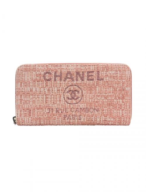 CHANEL（シャネル）CHANEL (シャネル) ラウンドファスナー財布 ピンク サイズ:-の古着・服飾アイテム