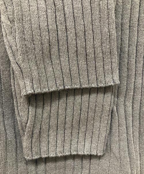 theory（セオリー）theory (セオリー) WASHABLE LINEN LS RIB CARDI ブラウン サイズ:M 未使用品の古着・服飾アイテム