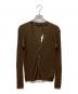 theory（セオリー）の古着「WASHABLE LINEN LS RIB CARDI」｜ブラウン