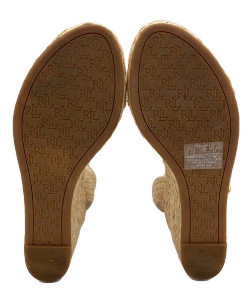 LAUREN RALPH LAUREN（ローレン ラルフ ローレン）LAUREN RALPH LAUREN (ローレン ラルフ ローレン) ブレーデッド ラフィア エスパドリーユ ベージュ サイズ:7Bの古着・服飾アイテム
