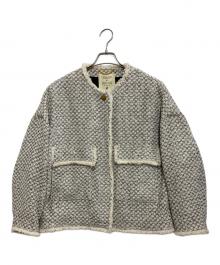 journal standard L'essage（ジャーナルスタンダード レサージュ）の古着「GIOLICATWEED ドルマンジャケット」｜ホワイト