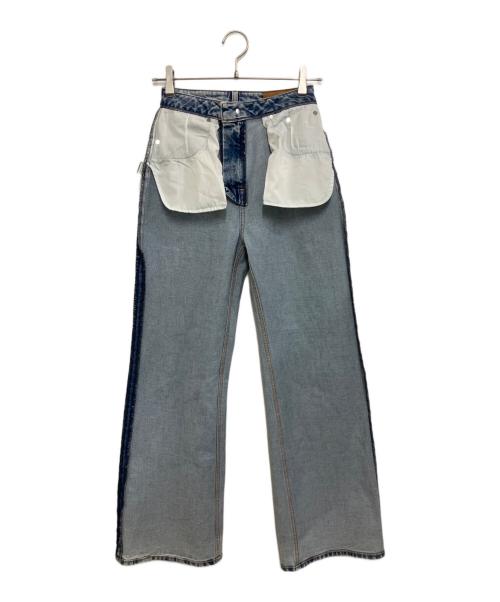 anuans（アニュアンス）anuans (アニュアンス) Wide leg denim インディゴの古着・服飾アイテム
