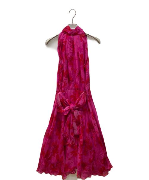 CAROLINA HERRERA（キャロライナヘレラ）CAROLINA HERRERA (キャロライナヘレラ) ノースリーブワンピース ピンク サイズ:2の古着・服飾アイテム