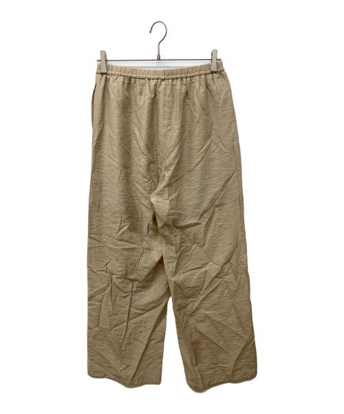 Demi-Luxe Beams（デミルクス ビームス）Demi-Luxe BEAMS (デミルクス ビームス) レーヨンリネン ドロスト イージーパンツ ベージュ サイズ:38 未使用品の古着・服飾アイテム