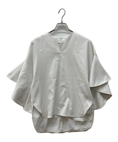 LE PHIL（ル フィル）LE PHIL (ル フィル) 2WAYツイルフレアブラウス ホワイト サイズ:FREEの古着・服飾アイテム