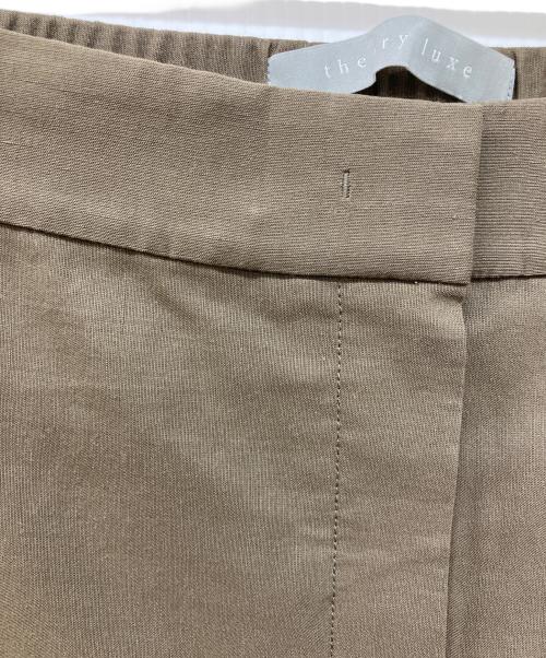 theory luxe（セオリーリュクス）theory luxe (セオリーリュクス) リネンブレンドテーパードパンツ ブラウン サイズ:36の古着・服飾アイテム