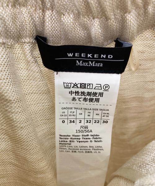 WEEKEND Max Mara（ウィークエンド マックスマーラ）WEEKEND Max Mara (ウィークエンド マックスマーラ) ピュアリネンワイドパンツ ナチュラル サイズ:34の古着・服飾アイテム
