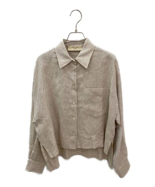 WEEKEND Max Mara（ウィークエンド マックスマーラ）WEEKEND Max Mara (ウィークエンド マックスマーラ) ピュア リネン キャンバス シャツ ナチュラル サイズ:36の古着・服飾アイテム