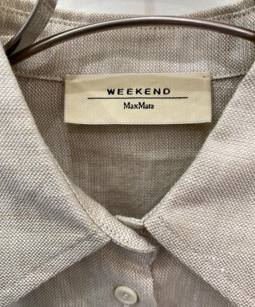 WEEKEND Max Mara（ウィークエンド マックスマーラ）WEEKEND Max Mara (ウィークエンド マックスマーラ) ピュア リネン キャンバス シャツ ナチュラル サイズ:36の古着・服飾アイテム
