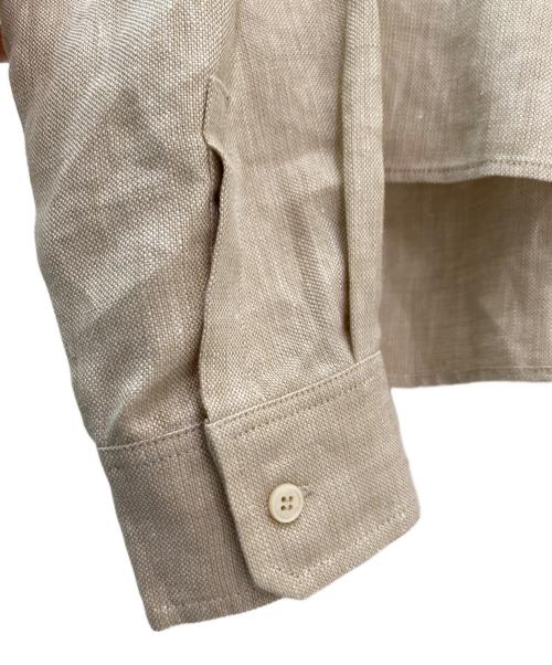 WEEKEND Max Mara（ウィークエンド マックスマーラ）WEEKEND Max Mara (ウィークエンド マックスマーラ) ピュア リネン キャンバス シャツ ナチュラル サイズ:36の古着・服飾アイテム