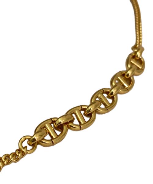 Christian Dior（クリスチャン ディオール）Christian Dior (クリスチャン ディオール) ディオール カロチェーンショルダーウォレット ホワイトの古着・服飾アイテム