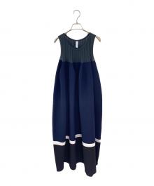 CFCL（シーエフシーエル）の古着「POTTERY SLEEVELESS BUST FLARE DRESS」｜ネイビー