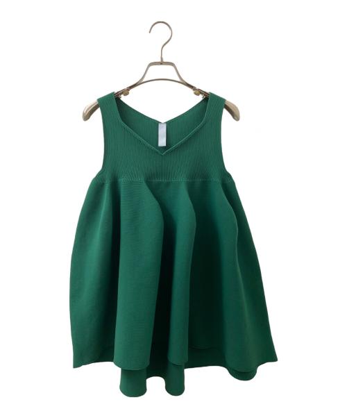 CFCL（シーエフシーエル）CFCL (シーエフシーエル) POTTERY SLEEVELESS BUST FLARE TOP グリーン サイズ:Fの古着・服飾アイテム