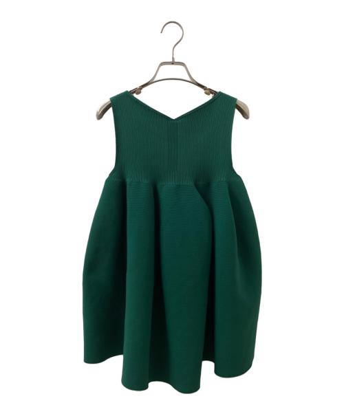 CFCL（シーエフシーエル）CFCL (シーエフシーエル) POTTERY SLEEVELESS BUST FLARE TOP グリーン サイズ:Fの古着・服飾アイテム