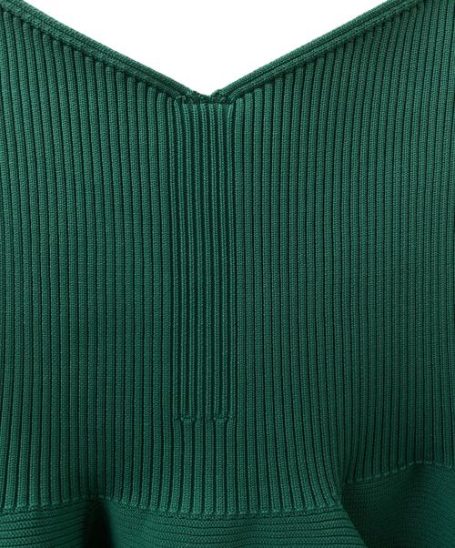 CFCL（シーエフシーエル）CFCL (シーエフシーエル) POTTERY SLEEVELESS BUST FLARE TOP グリーン サイズ:Fの古着・服飾アイテム