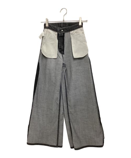 YANUK（ヤヌーク）YANUK (ヤヌーク) wide flare denim ブラック サイズ:22の古着・服飾アイテム