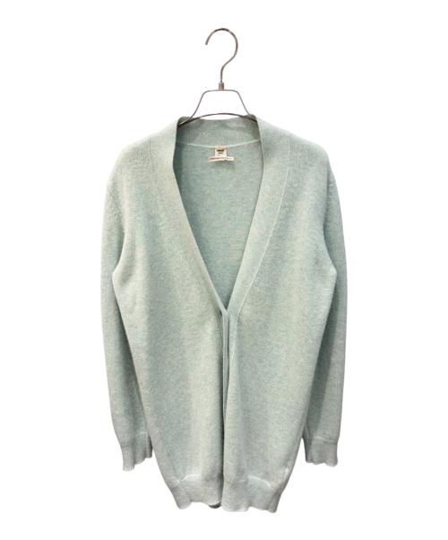 HERMES（エルメス）HERMES (エルメス) カシミヤニットロングカーディガン グリーン サイズ:34の古着・服飾アイテム