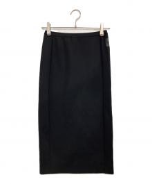 MaxMara（マックスマーラ）の古着「ストレッチジャージー ペンシル タイト ストレート」｜ブラック