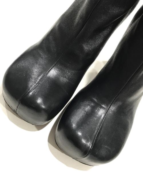 BOTTEGA VENETA（ボッテガベネタ）BOTTEGA VENETA (ボッテガベネタ) スクエアヒールブーツ ブラック サイズ:36の古着・服飾アイテム