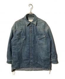 Maison Margiela（メゾンマルジェラ）の古着「オーバーサイズ パデッドデニムシャツ」｜インディゴ