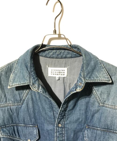 Maison Margiela（メゾンマルジェラ）Maison Margiela (メゾンマルジェラ) オーバーサイズ パデッドデニムシャツ インディゴ サイズ:38の古着・服飾アイテム