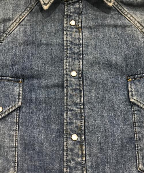 Maison Margiela（メゾンマルジェラ）Maison Margiela (メゾンマルジェラ) オーバーサイズ パデッドデニムシャツ インディゴ サイズ:38の古着・服飾アイテム