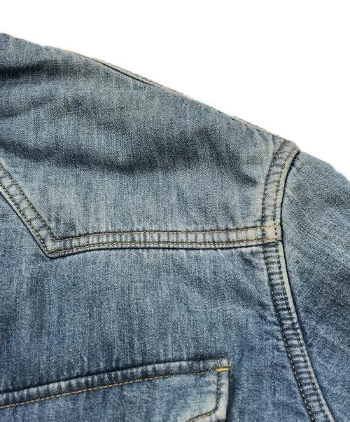 Maison Margiela（メゾンマルジェラ）Maison Margiela (メゾンマルジェラ) オーバーサイズ パデッドデニムシャツ インディゴ サイズ:38の古着・服飾アイテム