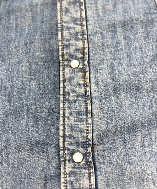 Maison Margiela（メゾンマルジェラ）Maison Margiela (メゾンマルジェラ) オーバーサイズ パデッドデニムシャツ インディゴ サイズ:38の古着・服飾アイテム