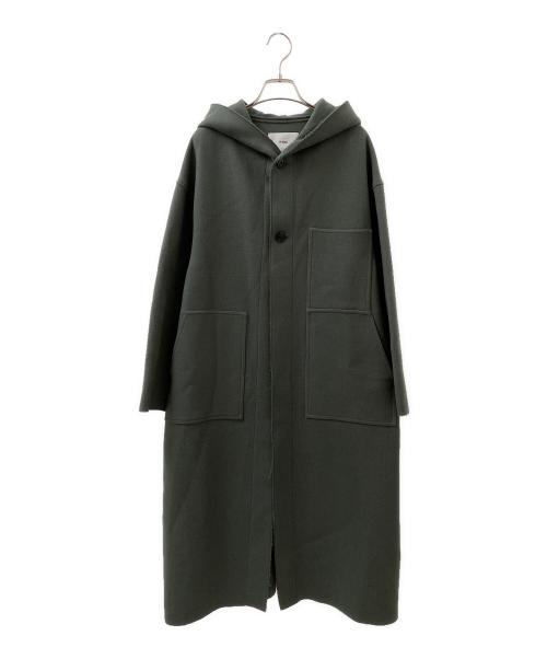 HYKE（ハイク）HYKE (ハイク) MELTON HOODED WORK COAT グリーン サイズ:1の古着・服飾アイテム