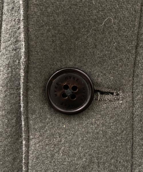 HYKE（ハイク）HYKE (ハイク) MELTON HOODED WORK COAT グリーン サイズ:1の古着・服飾アイテム