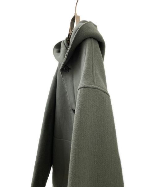 HYKE（ハイク）HYKE (ハイク) MELTON HOODED WORK COAT グリーン サイズ:1の古着・服飾アイテム