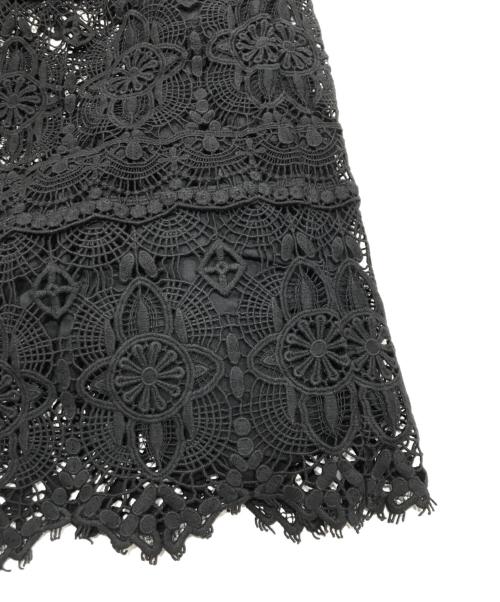 journal standard luxe（ジャーナルスタンダード ラックス）journal standard luxe (ジャーナルスタンダード ラックス) レースMIX スカート ブラック サイズ:FREEの古着・服飾アイテム