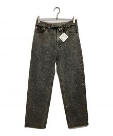 PRANK PROJECT（プランクプロジェクト）の古着「Studded Straight Jeans/スタッズ付きストレートレッグジーンズ」｜グレー