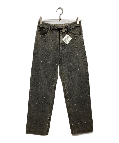 PRANK PROJECT（プランクプロジェクト）PRANK PROJECT (プランクプロジェクト) Studded Straight Jeans/スタッズ付きストレートレッグジーンズ グレー サイズ:36の古着・服飾アイテム