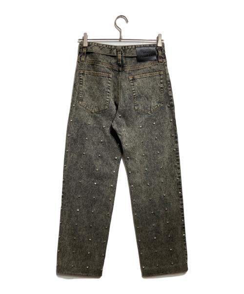 PRANK PROJECT（プランクプロジェクト）PRANK PROJECT (プランクプロジェクト) Studded Straight Jeans/スタッズ付きストレートレッグジーンズ グレー サイズ:36の古着・服飾アイテム