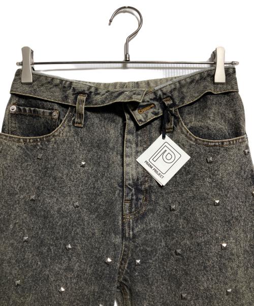 PRANK PROJECT（プランクプロジェクト）PRANK PROJECT (プランクプロジェクト) Studded Straight Jeans/スタッズ付きストレートレッグジーンズ グレー サイズ:36の古着・服飾アイテム
