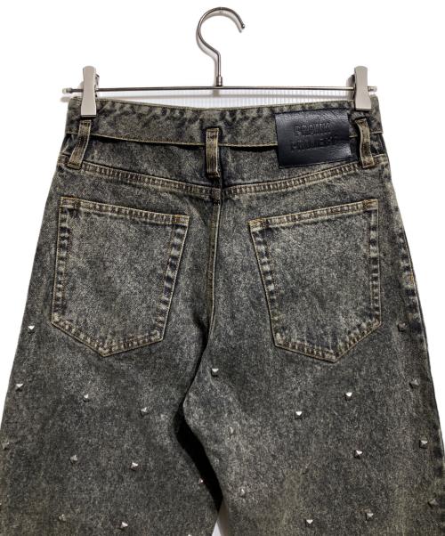 PRANK PROJECT（プランクプロジェクト）PRANK PROJECT (プランクプロジェクト) Studded Straight Jeans/スタッズ付きストレートレッグジーンズ グレー サイズ:36の古着・服飾アイテム