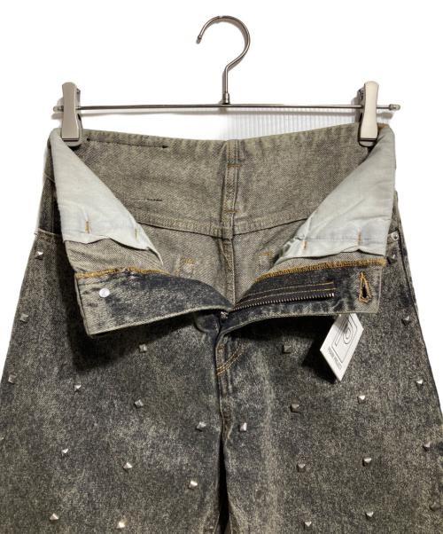 PRANK PROJECT（プランクプロジェクト）PRANK PROJECT (プランクプロジェクト) Studded Straight Jeans/スタッズ付きストレートレッグジーンズ グレー サイズ:36の古着・服飾アイテム